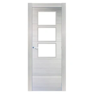 PUERTA INTERIOR EN BLOCK VT5 NORD MELAMINA ROBLE PARA ACRISTALAR 72.5CM