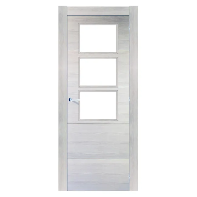 PUERTA INTERIOR EN BLOCK VT5 NORD MELAMINA ROBLE PARA ACRISTALAR 72.5CM